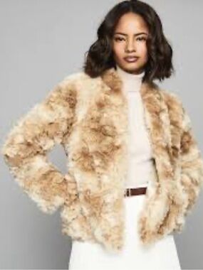 Reiss Millie Coat Mixed Faux Fur